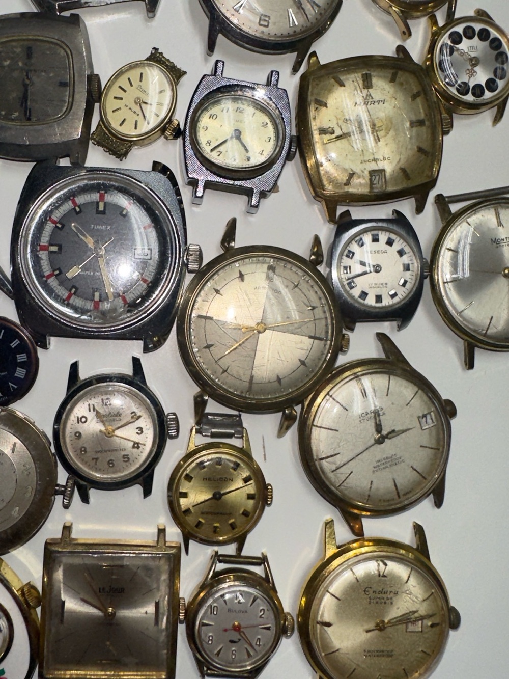 Vintage Mechanical Watch Lot Bulova, Hamilton, Restorer Repair Parts - Picture 10 of 13